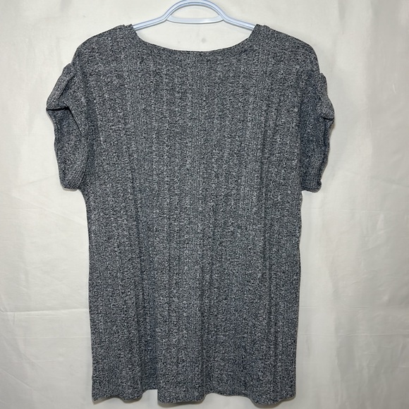 My Style Grey Ribbed Short Sleeve Size XL - Picture 2 of 5